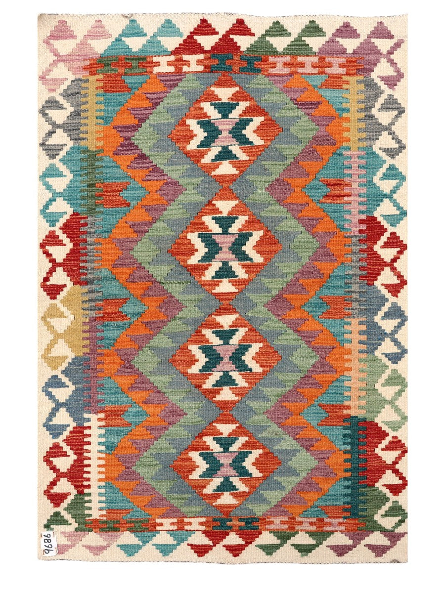 Maimana Afghanistan Kilim Rug - 126 x 83 cm - Handmade