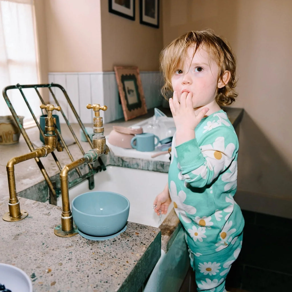 Pippeta Silicone Suction Bowl - Aqua Blue