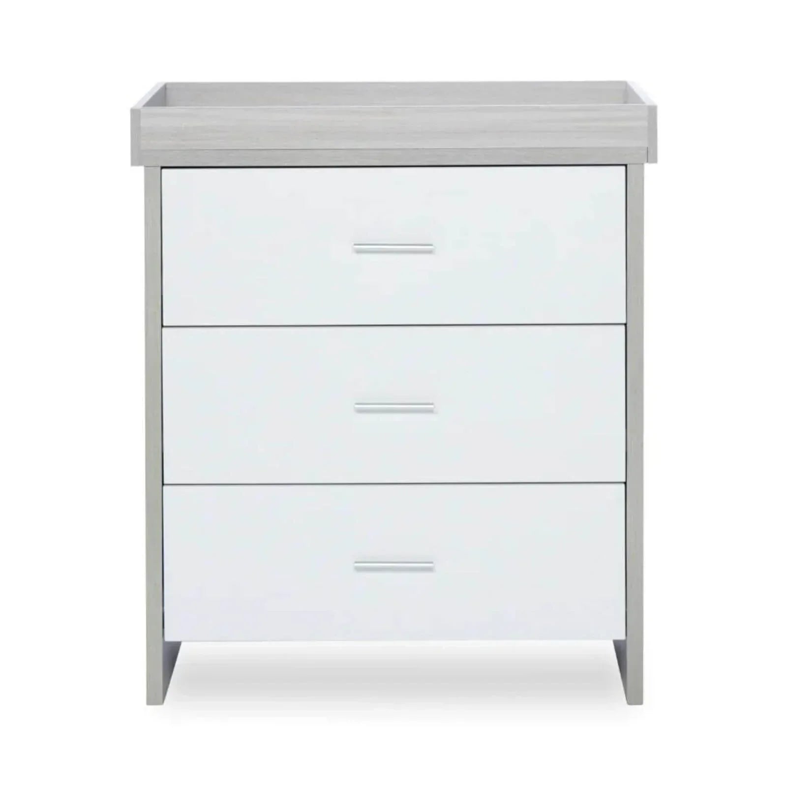 Ickle Bubba Pembrey Changing Unit & Chest - Ash Grey & White - Bobobiy
