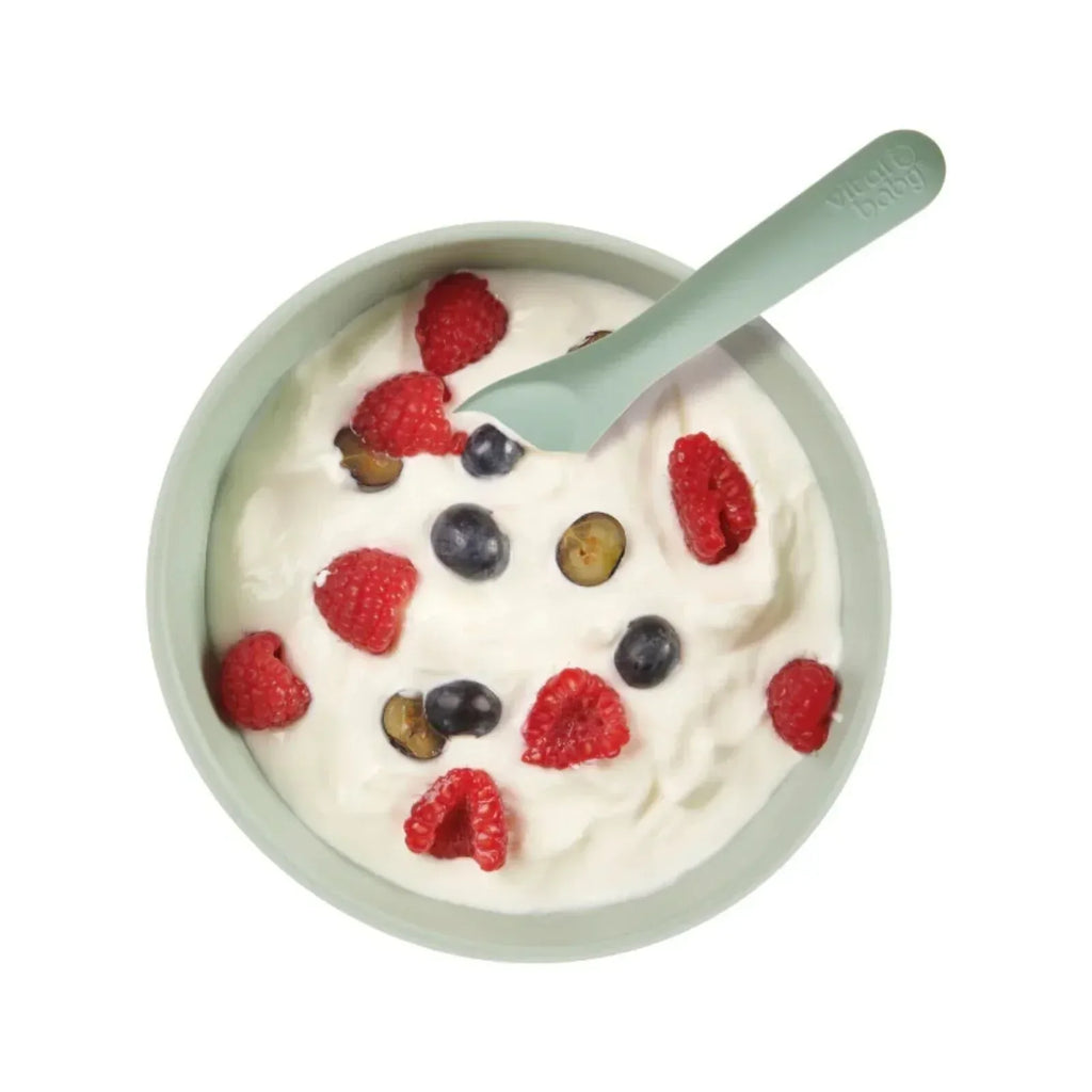 Vital Baby Nourish Silicone Suction Bowl Set - Crushed Mint - Bobobiy