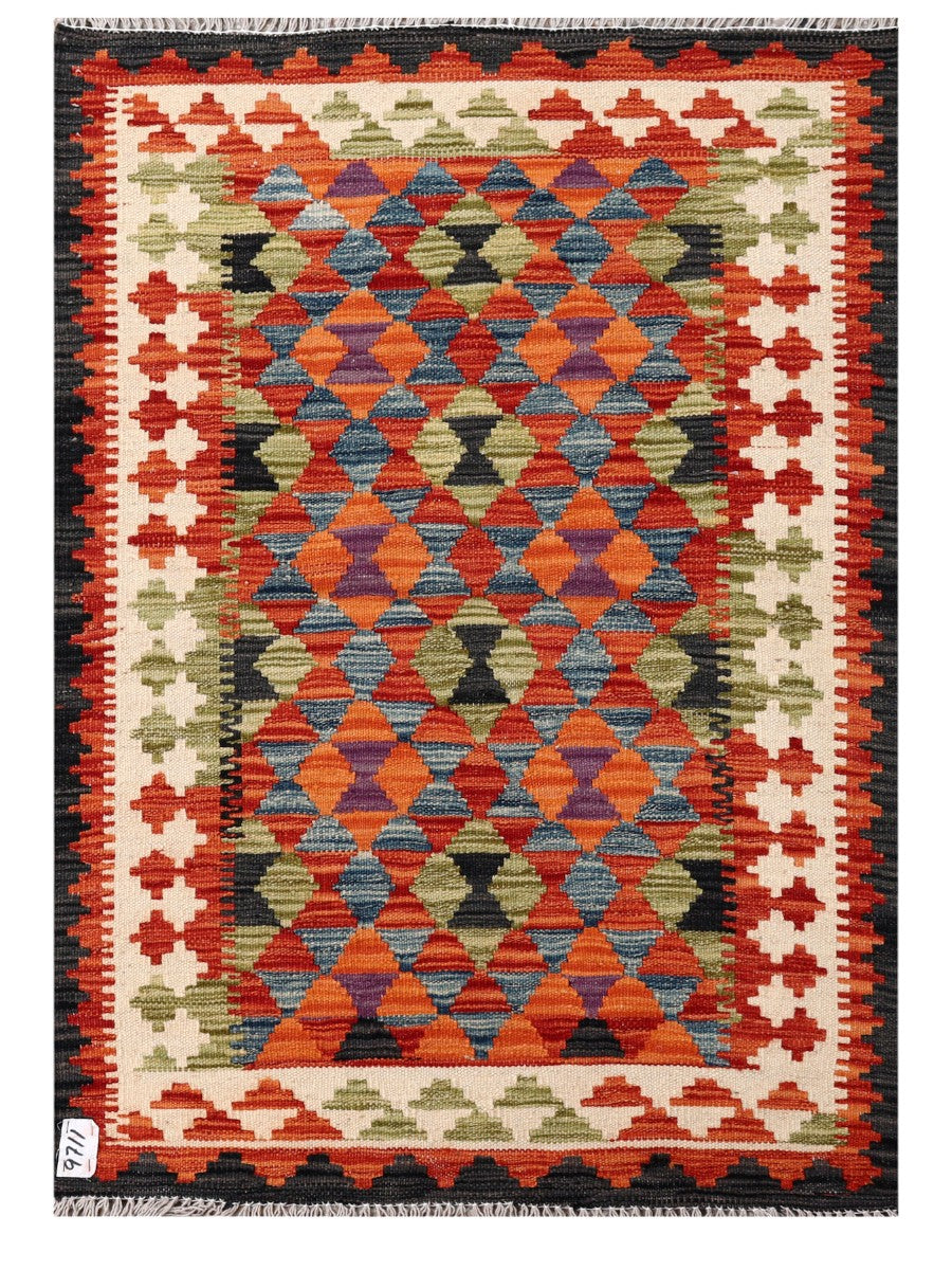 Maimana Afghanistan Kilim Rug - 122 x 86 cm - Handmade