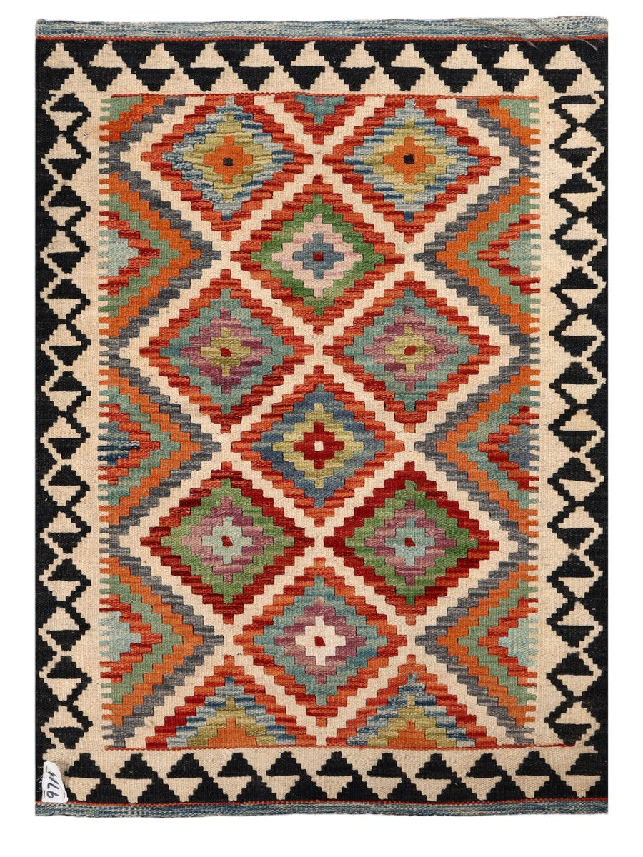 Maimana Afghanistan Kilim Rug - 120 x 85 cm - Handmade