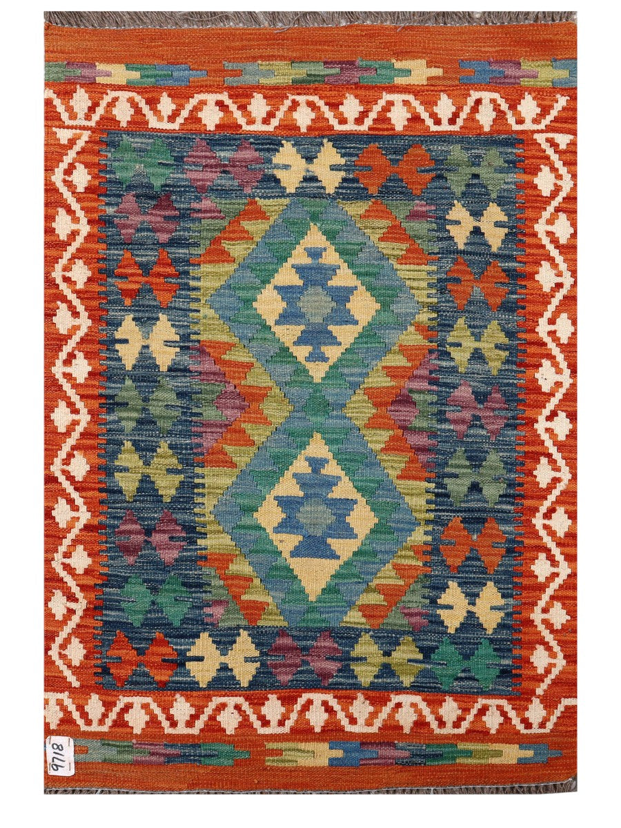 Maimana Afghanistan Kilim Rug - 116 x 79 cm - Handmade