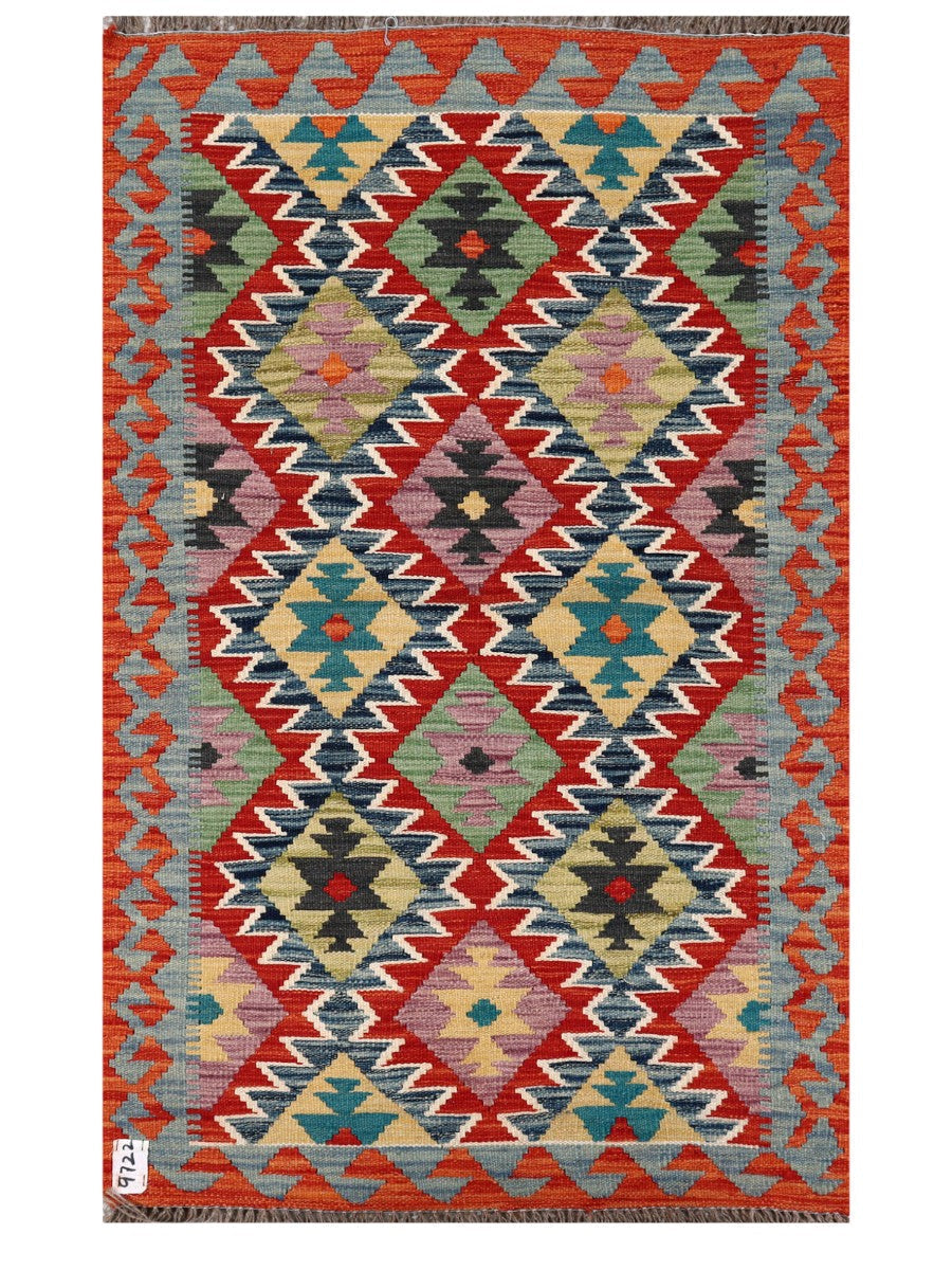 Maimana Afghanistan Kilim Rug - 134 x 83 cm - Handmade