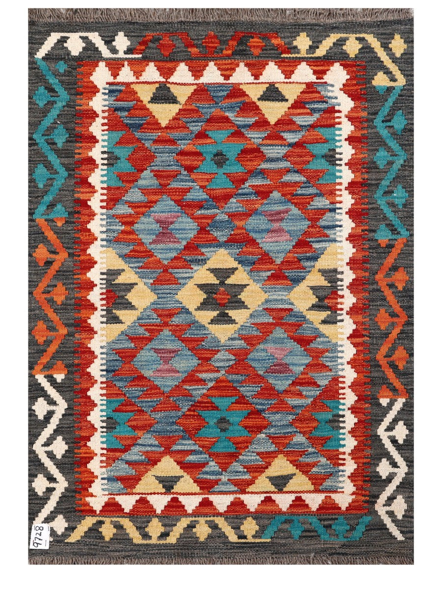Maimana Afghanistan Kilim Rug - 114 x 79 cm - Handmade