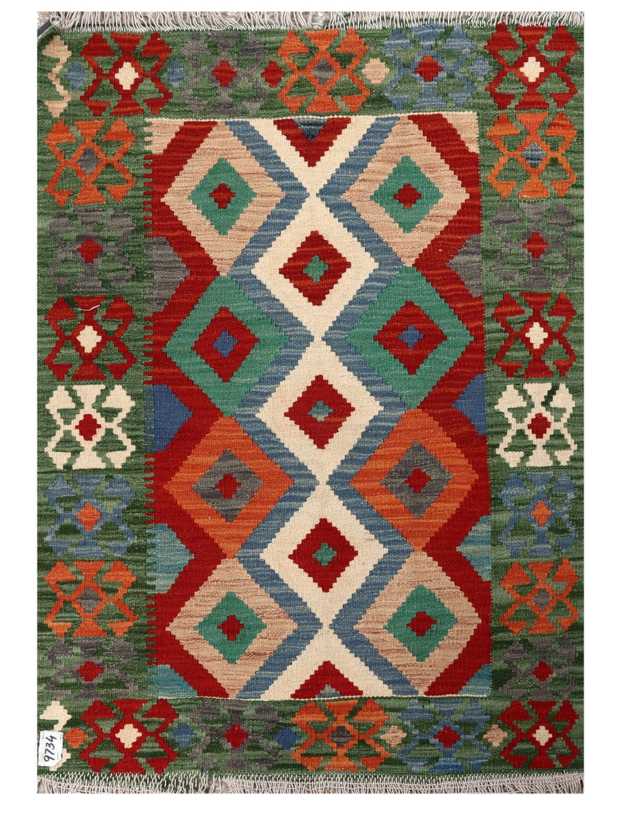 Maimana Afghanistan Kilim Rug - 123 x 86 cm - Handmade