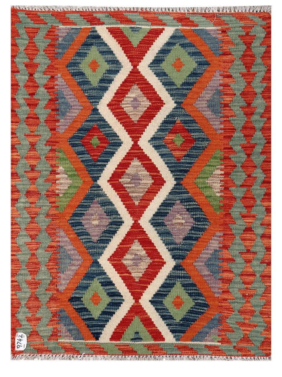 Maimana Afghanistan Kilim Rug - 121 x 89 cm - Handmade