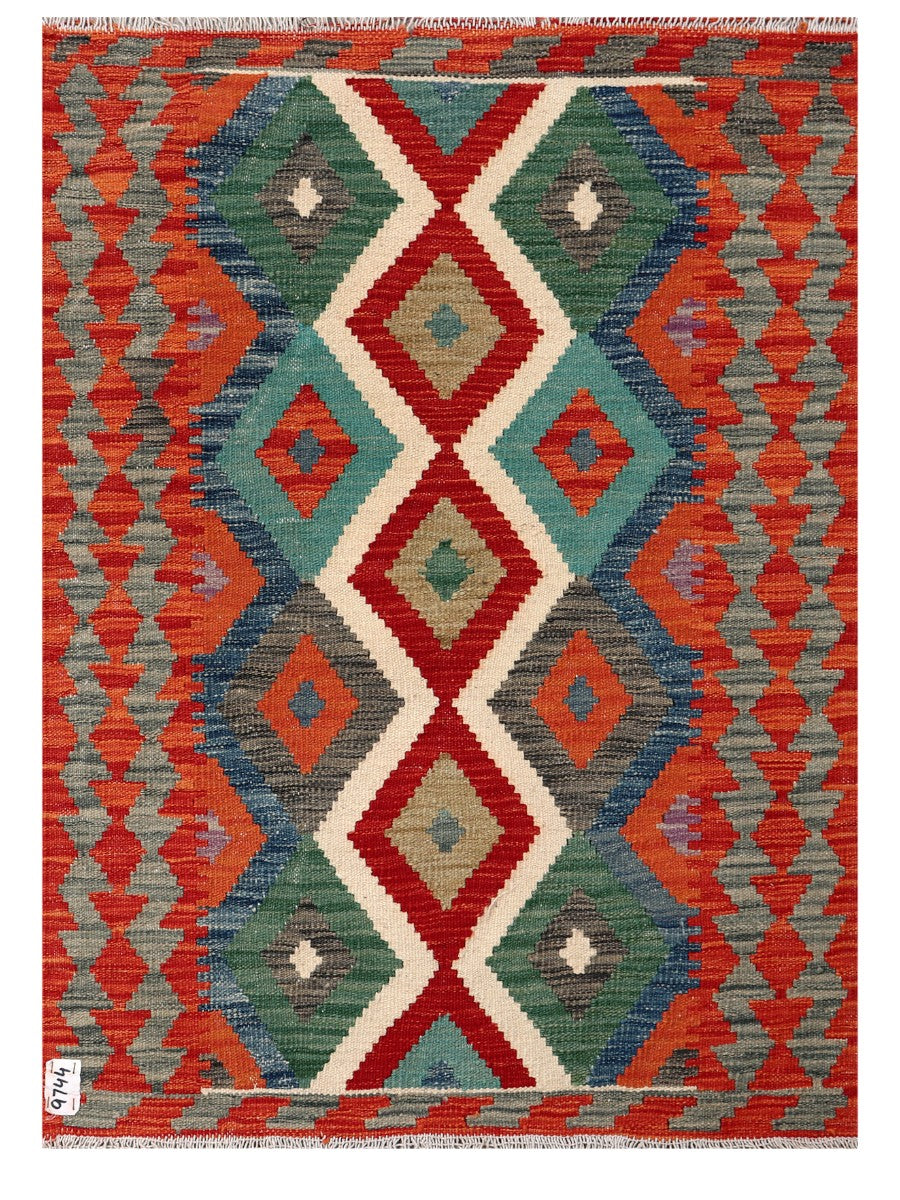 Maimana Afghanistan Kilim Rug - 122 x 88 cm - Handmade