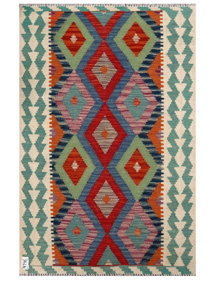Maimana Afghanistan Kilim Rug - 134 x 87 cm - Handmade