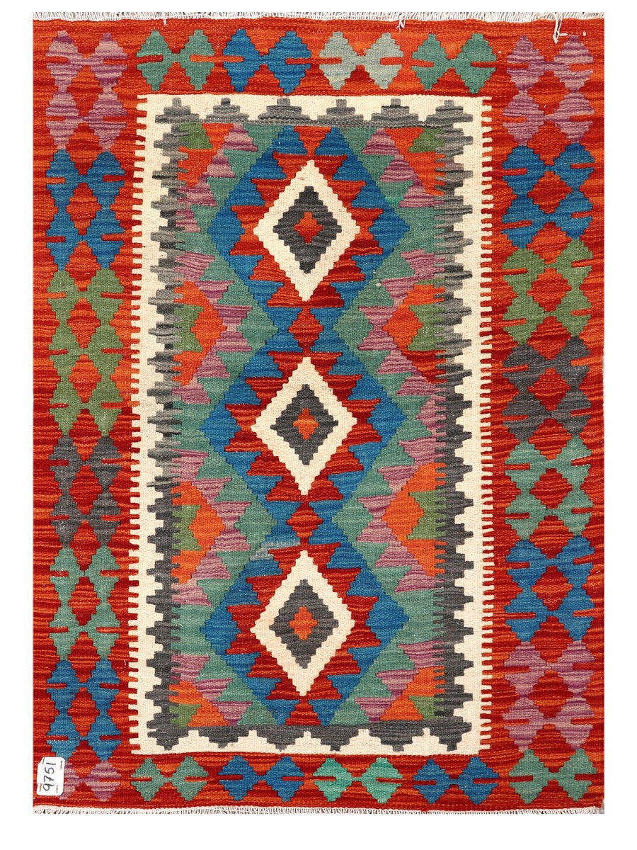 Maimana Afghanistan Kilim Rug - 122 x 87 cm - Handmade