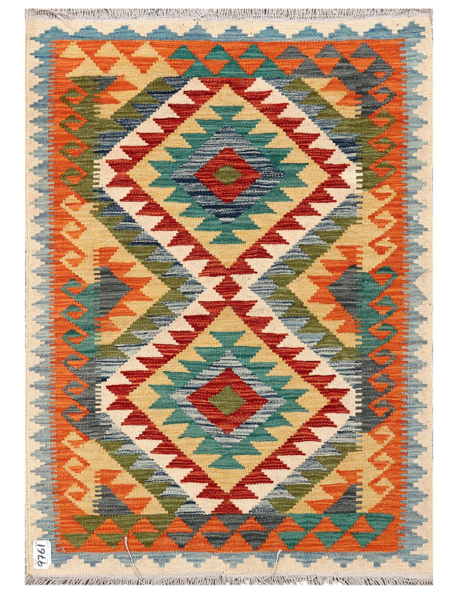Maimana Afghanistan Kilim Rug - 117 x 83 cm - Handmade