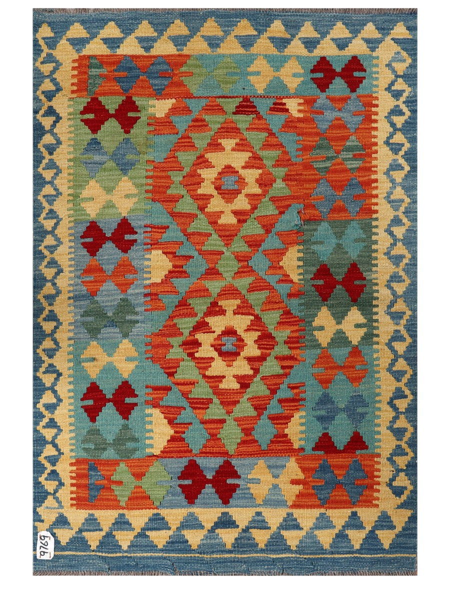 Maimana Afghanistan Kilim Rug - 124 x 84 cm - Handmade