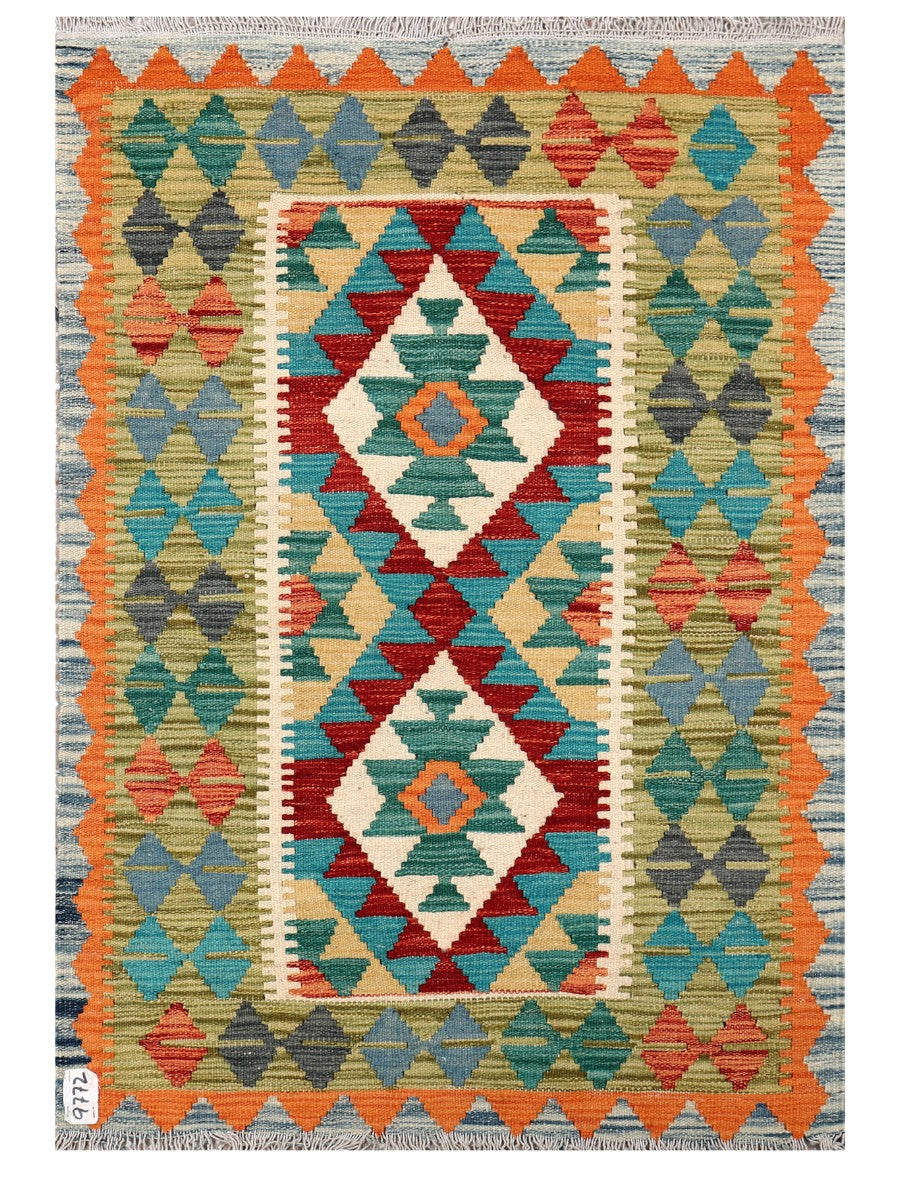 Maimana Afghanistan Kilim Rug - 122 x 85 cm - Handmade