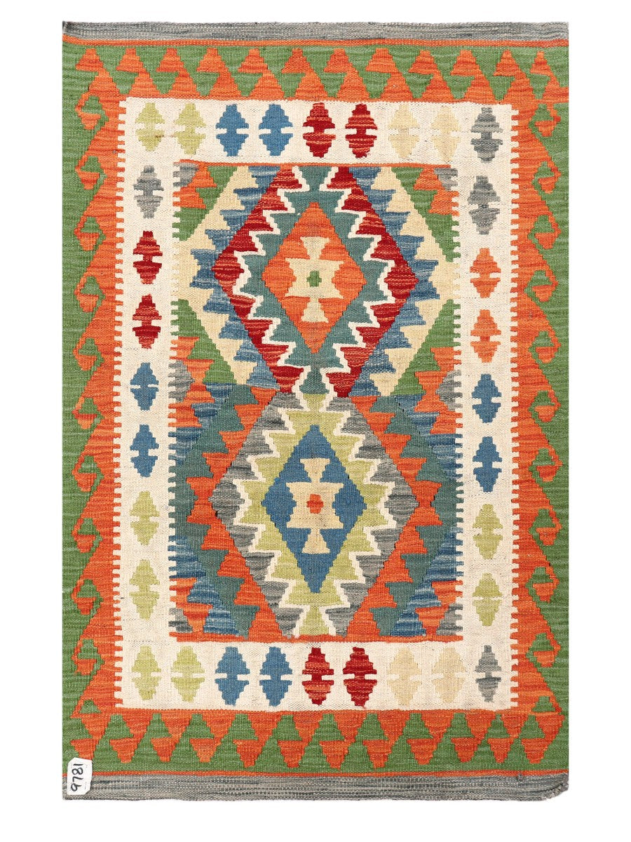 Maimana Afghanistan Kilim Rug - 123 x 78 cm - Handmade