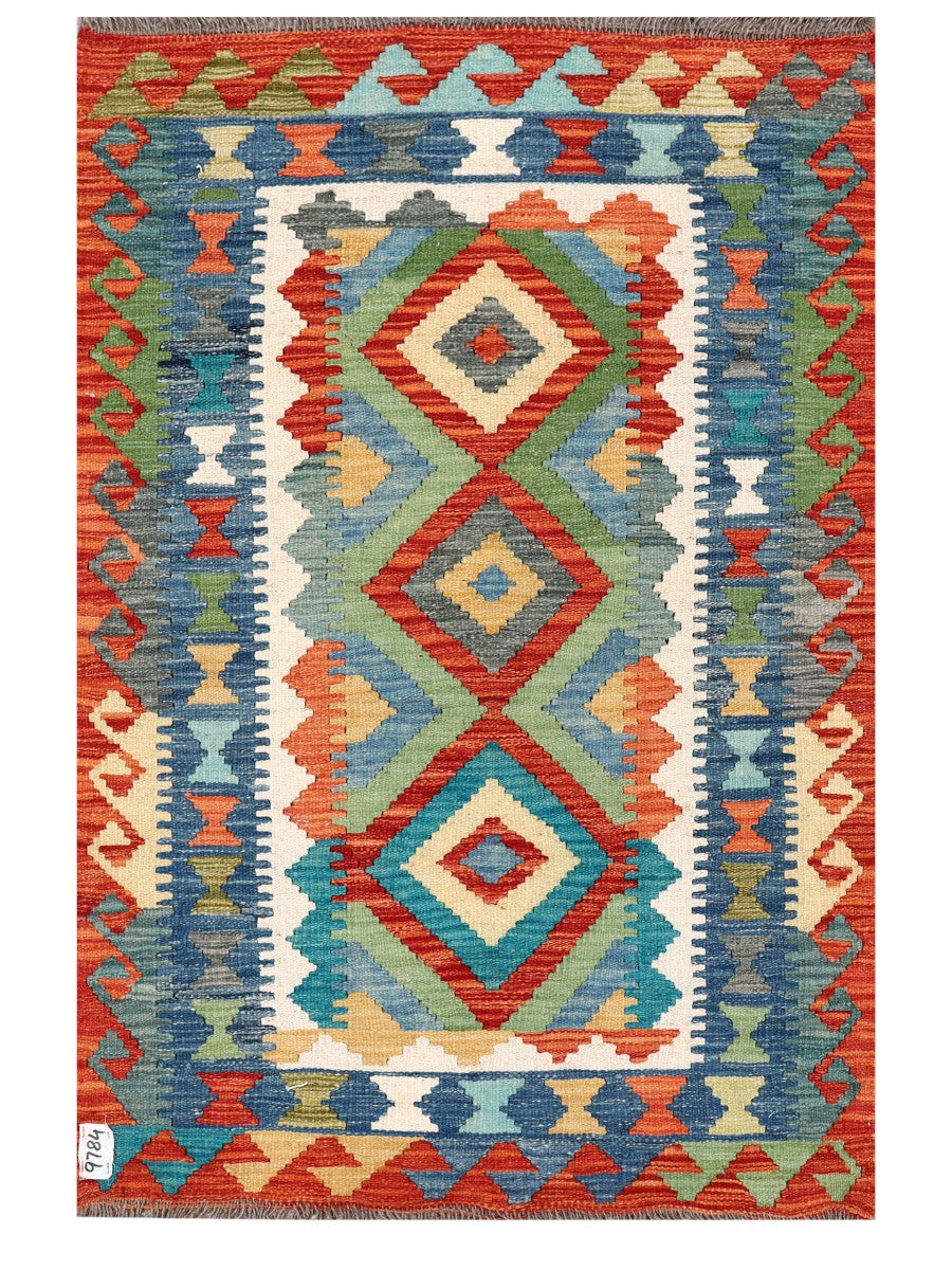 Maimana Afghanistan Kilim Rug - 128 x 85 cm - Handmade