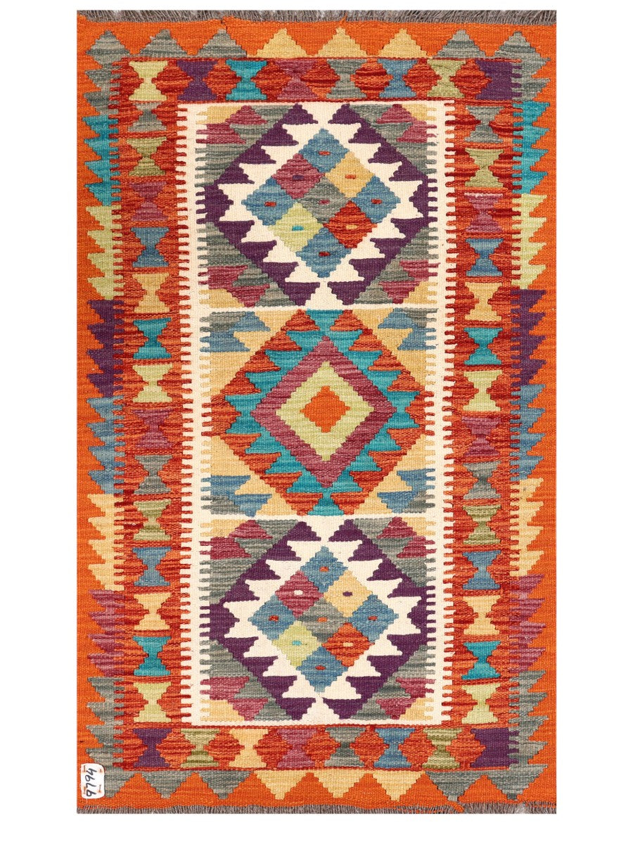 Maimana Afghanistan Kilim Rug - 129 x 77 cm - Handmade