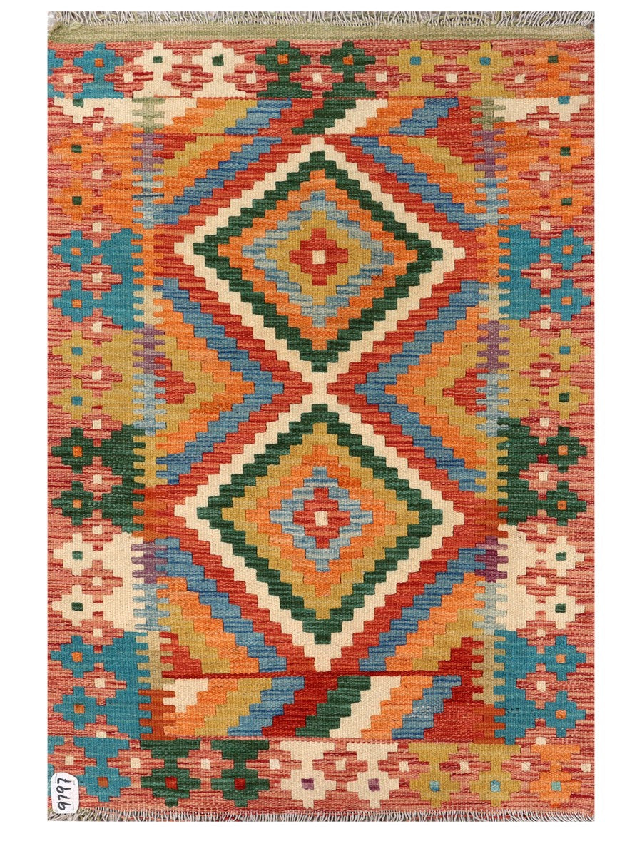 Maimana Afghanistan Kilim Rug - 117 x 79 cm - Handmade