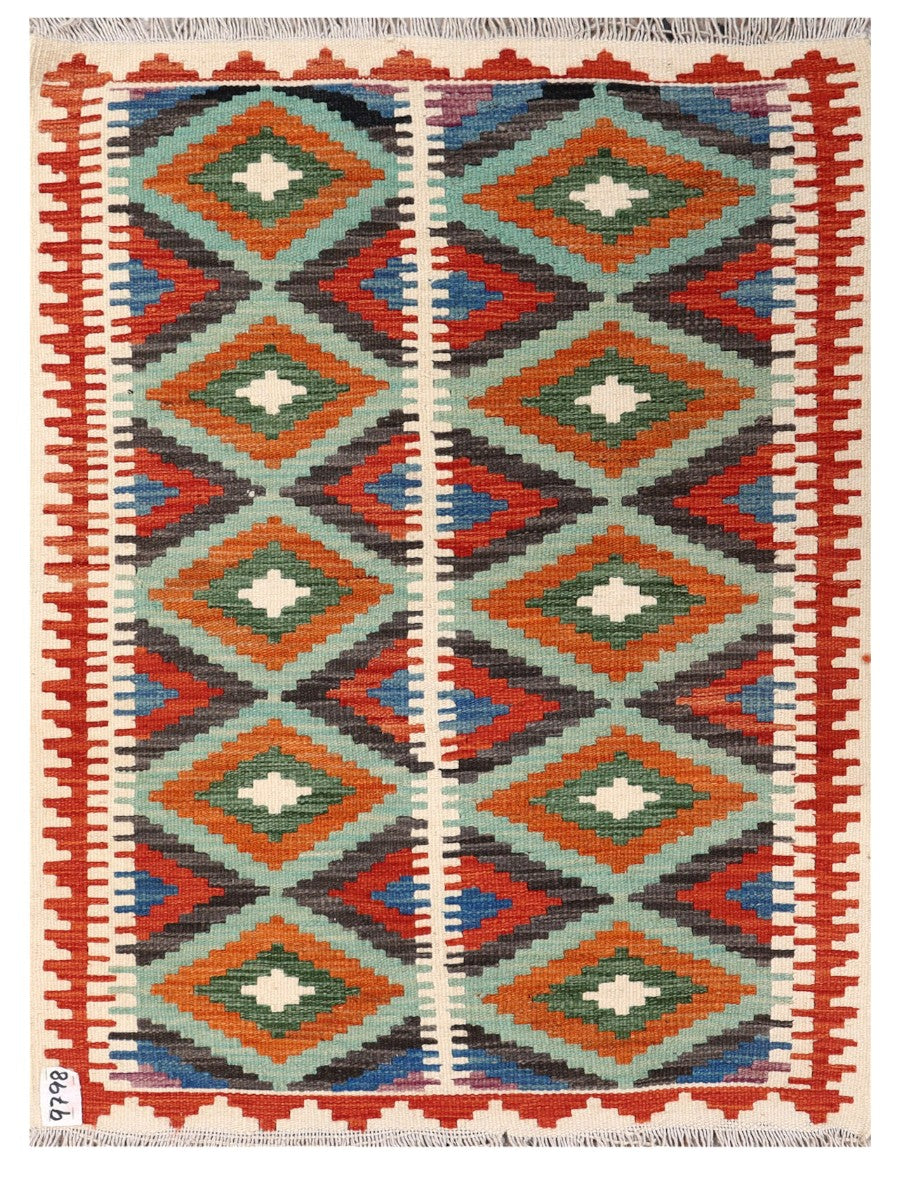 Maimana Afghanistan Kilim Rug - 110 x 82 cm - Handmade