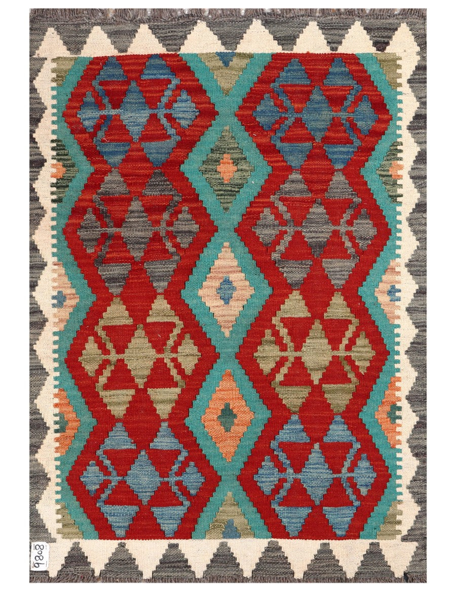 Maimana Afghanistan Kilim Rug - 120 x 83 cm - Handmade