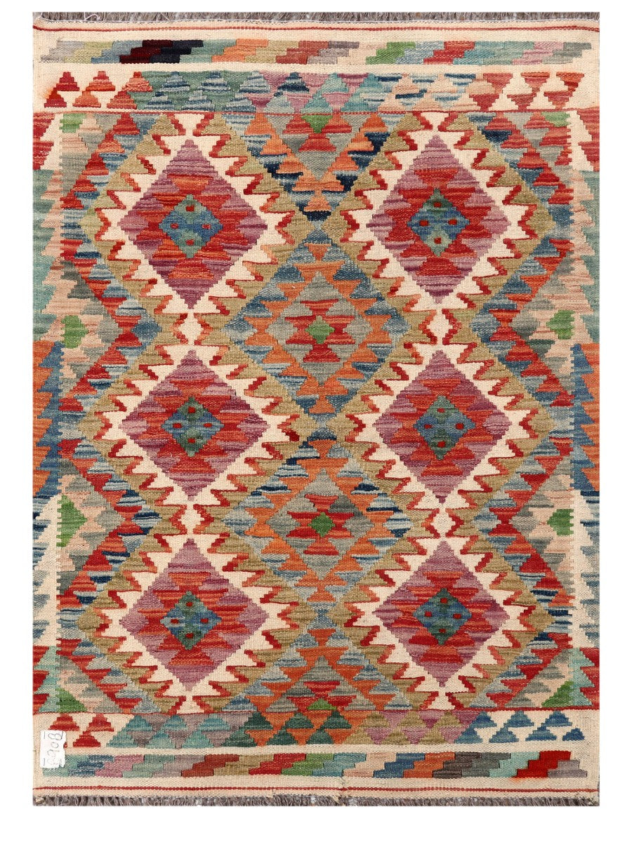 Maimana Afghanistan Kilim Rug - 122 x 87 cm - Handmade