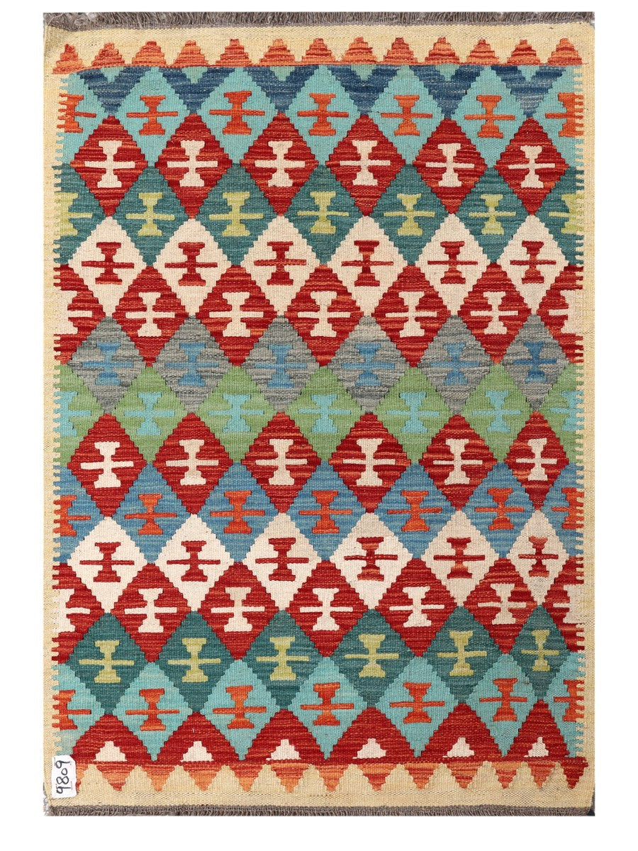 Maimana Afghanistan Kilim Rug - 118 x 81 cm - Handmade