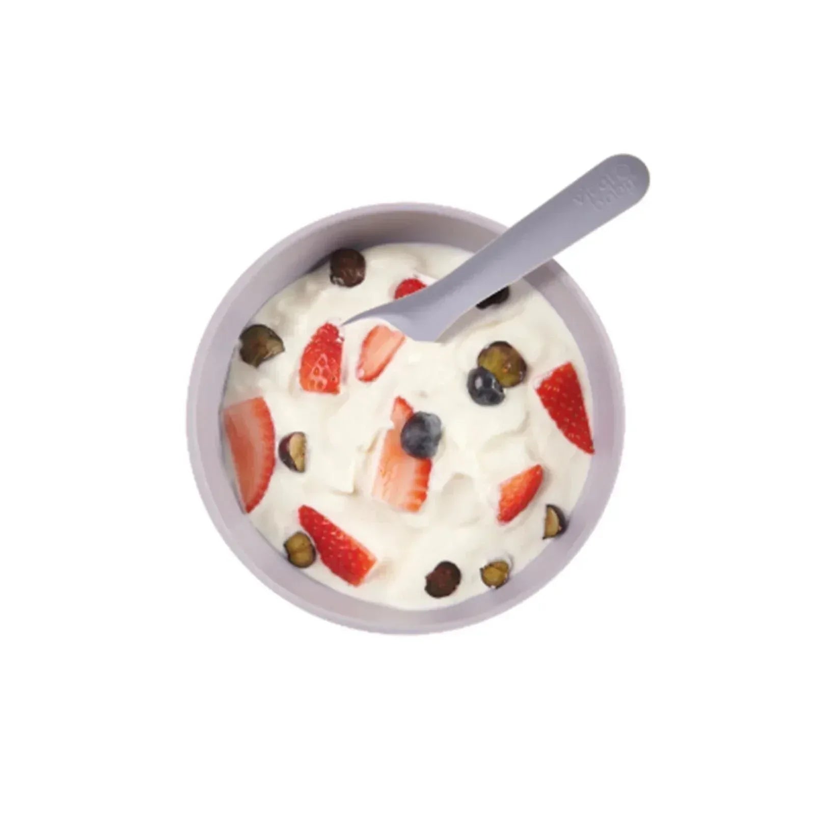 Vital Baby Nourish Silicone Suction Bowl Set - Dusky Mauve - Bobobiy