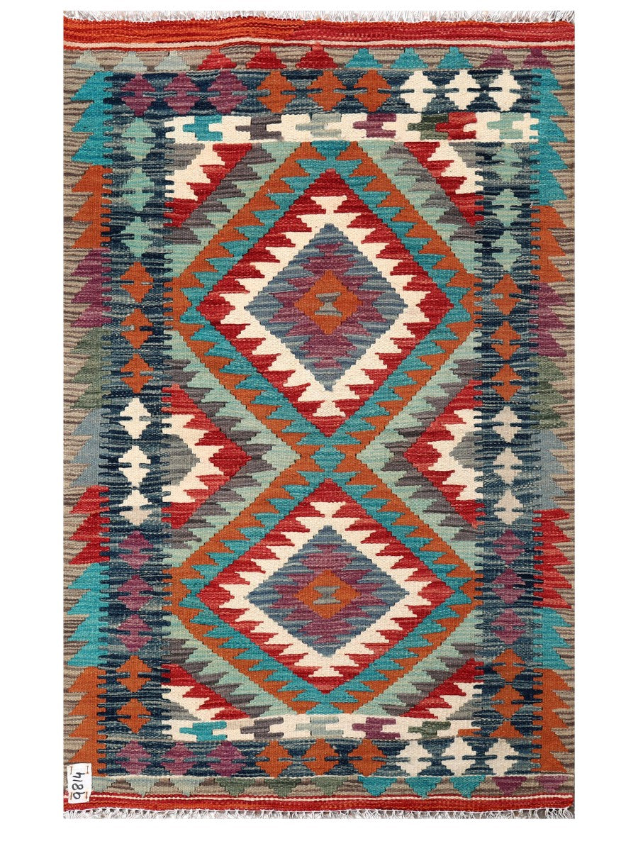 Maimana Afghanistan Kilim Rug - 128 x 81 cm - Handmade