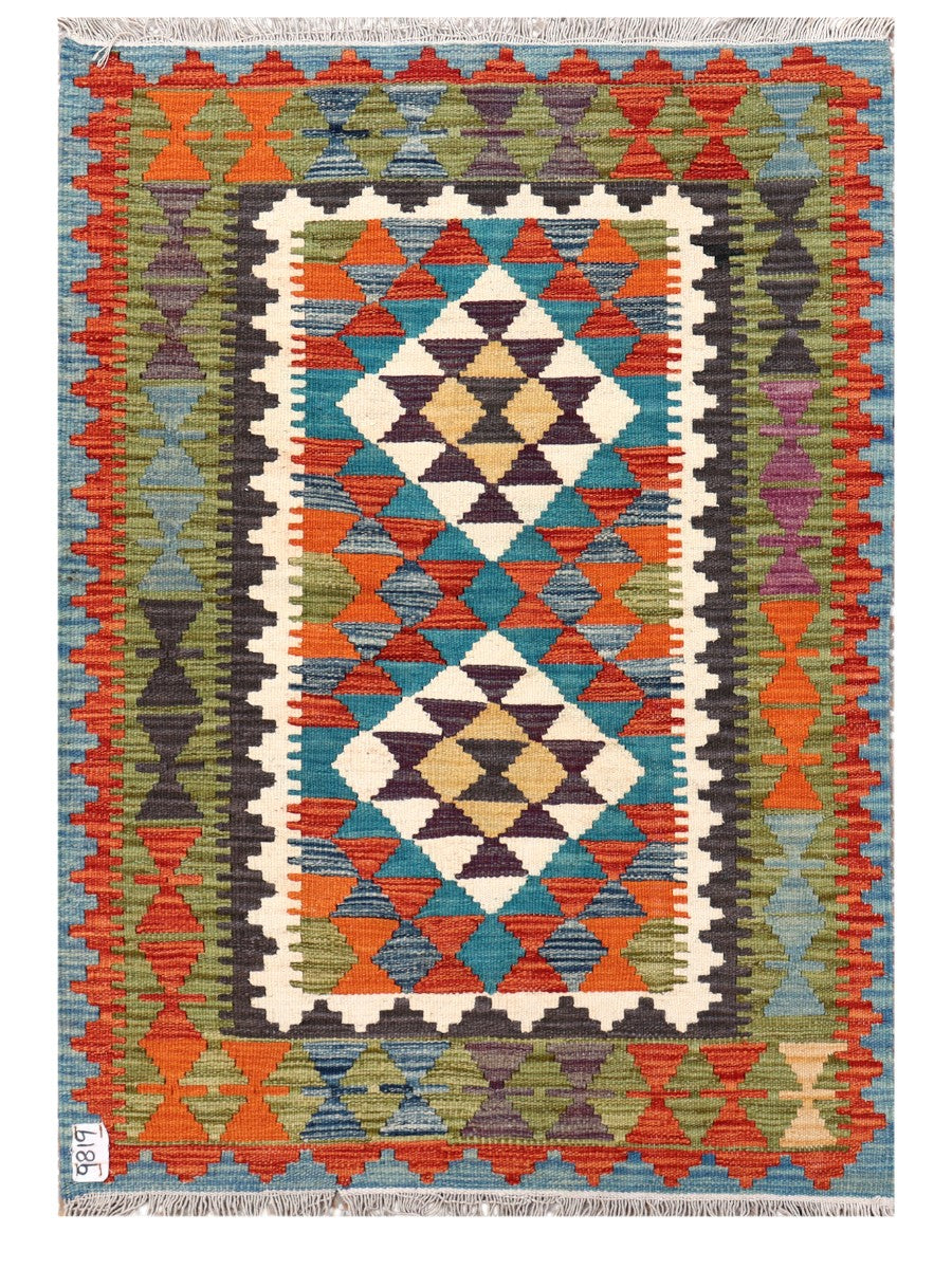 Maimana Afghanistan Kilim Rug - 119 x 83 cm - Handmade