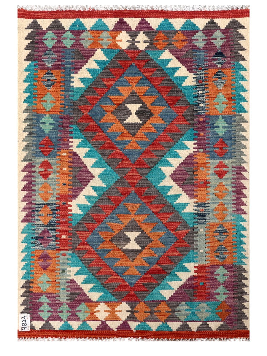 Maimana Afghanistan Kilim Rug - 116 x 80 cm - Handmade
