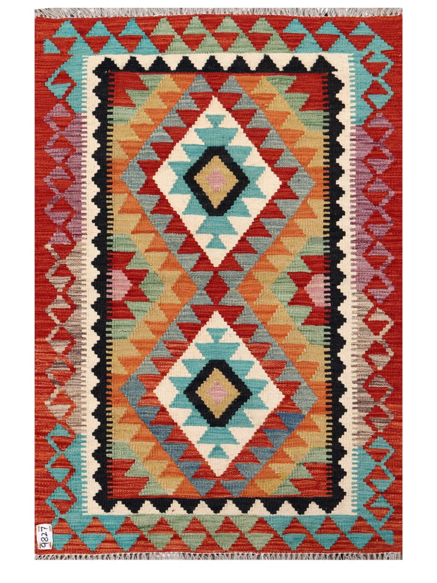 Maimana Afghanistan Kilim Rug - 132 x 88 cm - Handmade