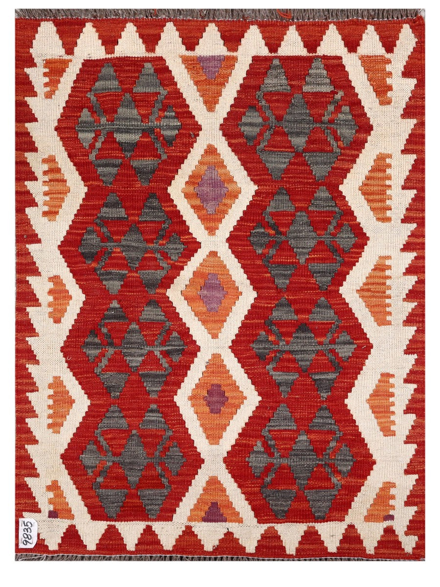 Maimana Afghanistan Kilim Rug - 109 x 81 cm - Handmade