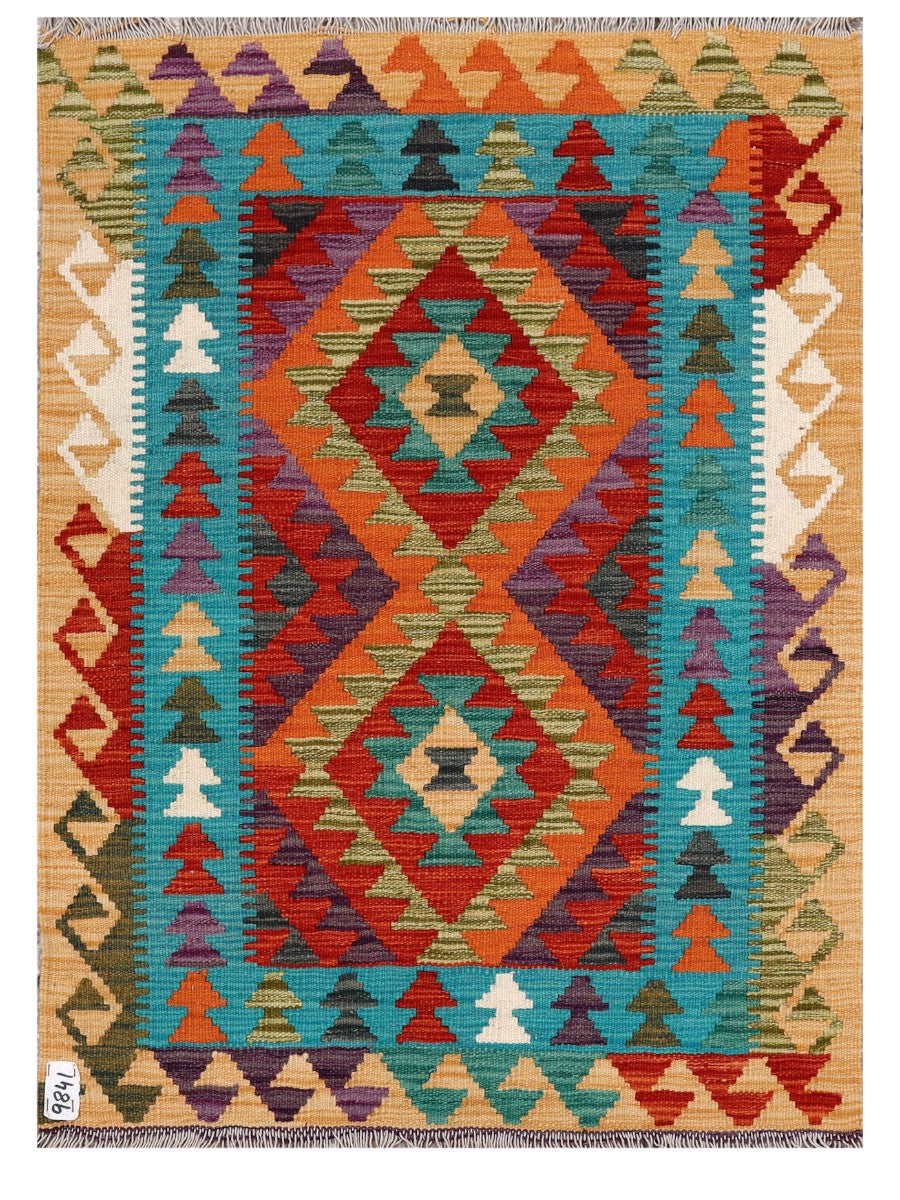 Maimana Afghanistan Kilim Rug - 115 x 84 cm - Handmade