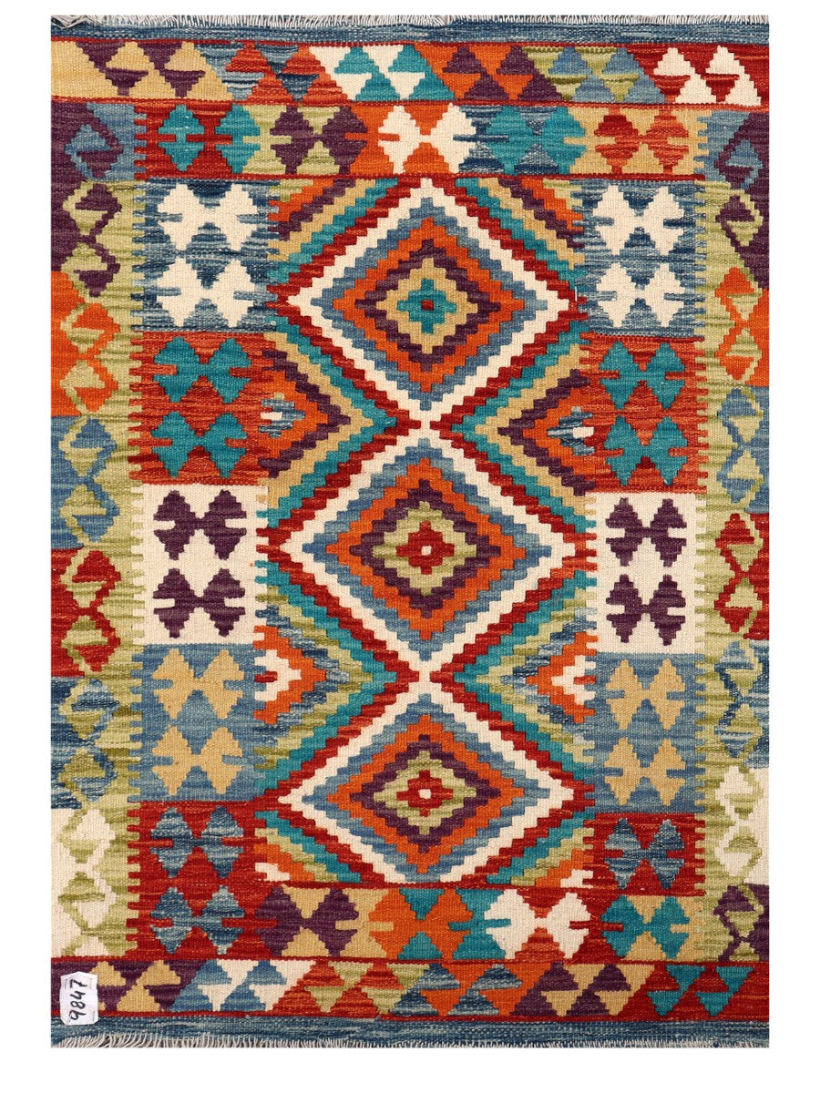 Maimana Afghanistan Kilim Rug - 115 x 80 cm - Handmade