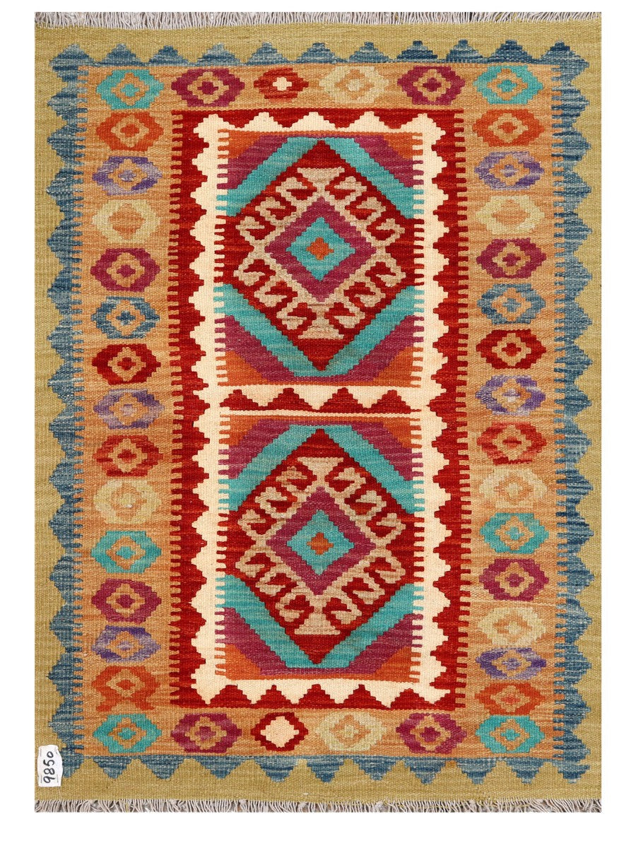 Maimana Afghanistan Kilim Rug - 120 x 85 cm - Handmade