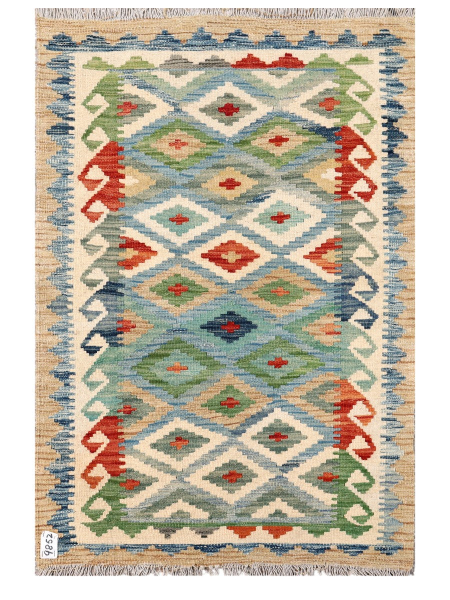 Maimana Afghanistan Kilim Rug - 124 x 83 cm - Handmade