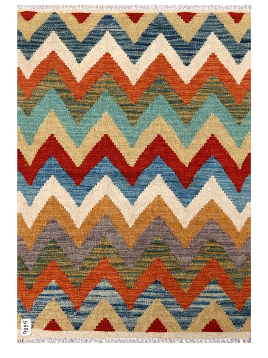 Maimana Afghanistan Kilim Rug - 120 x 83 cm - Handmade