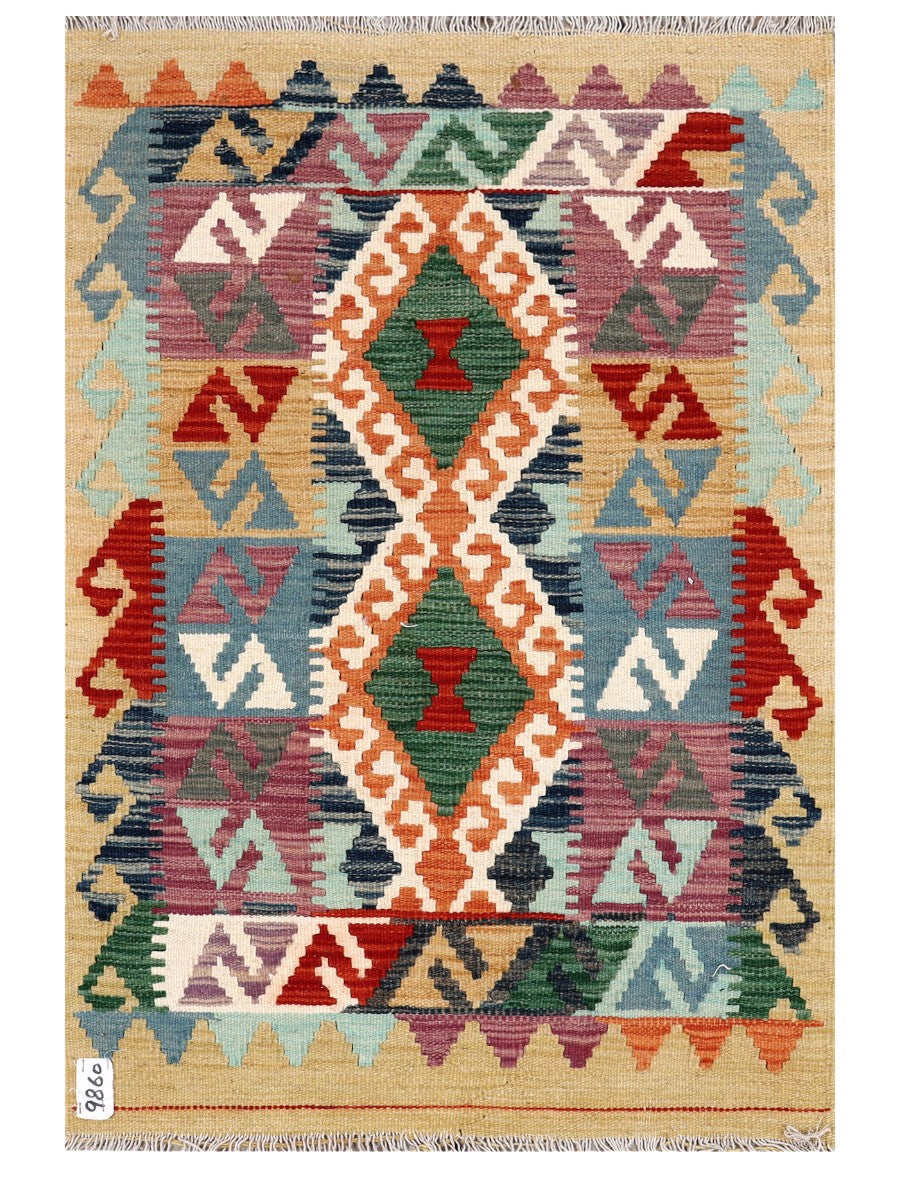 Maimana Afghanistan Kilim Rug - 115 x 78 cm - Handmade