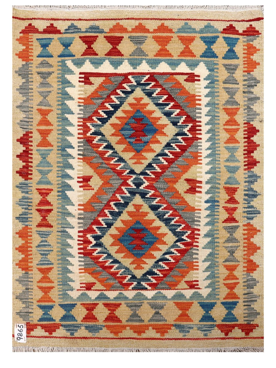 Maimana Afghanistan Kilim Rug - 113 x 82 cm - Handmade