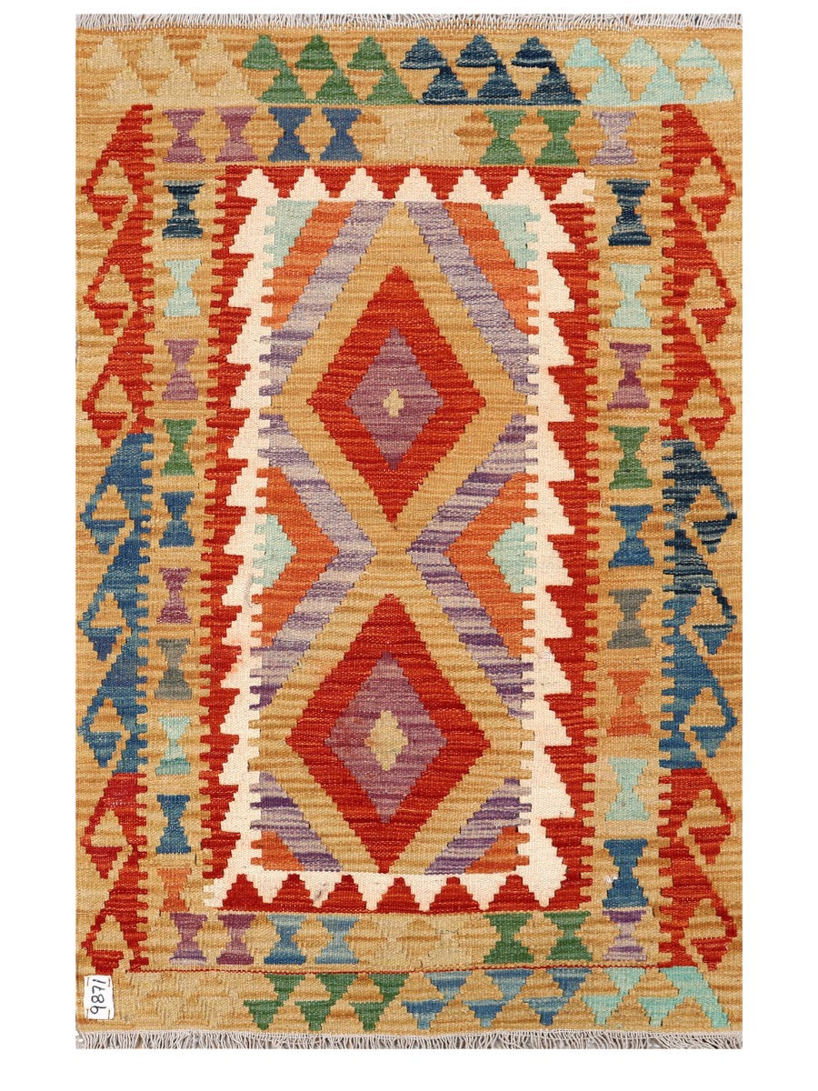 Maimana Afghanistan Kilim Rug - 135 x 87 cm - Handmade
