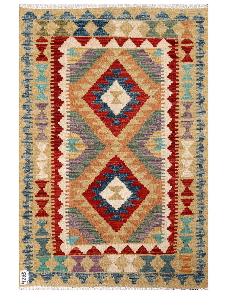Maimana Afghanistan Kilim Rug - 127 x 84 cm - Handmade