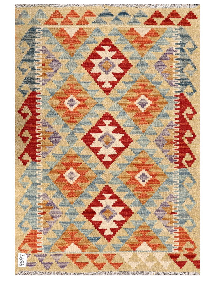 Maimana Afghanistan Kilim Rug - 117 x 80 cm - Handmade