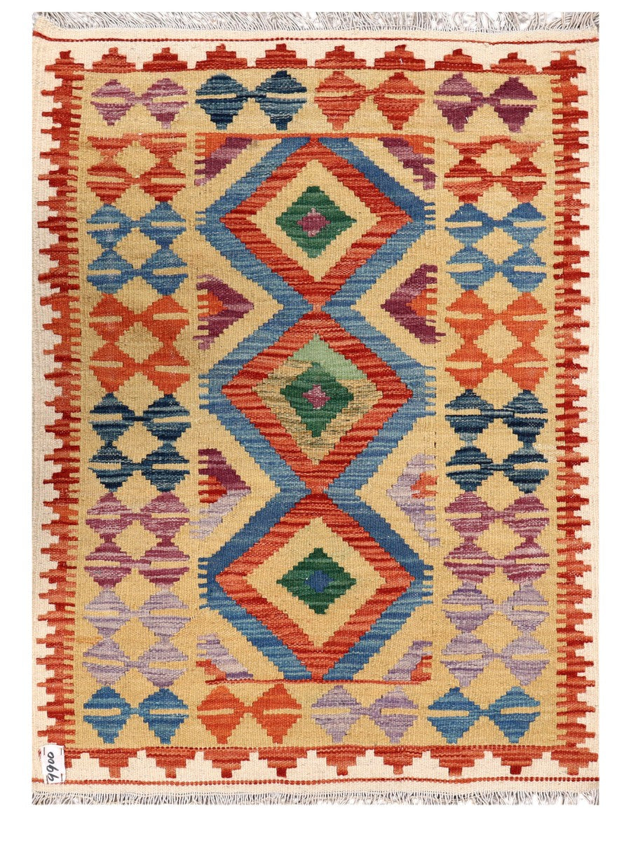 Maimana Afghanistan Kilim Rug - 123 x 88 cm - Handmade