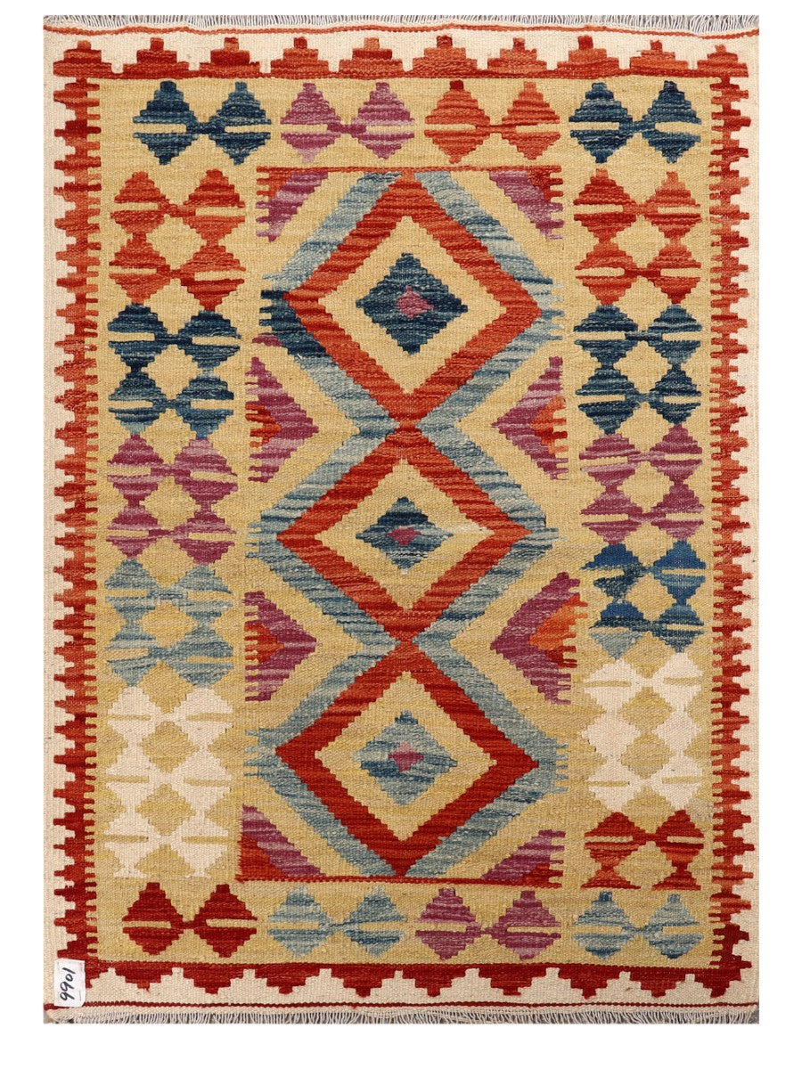 Maimana Afghanistan Kilim Rug - 124 x 88 cm - Handmade