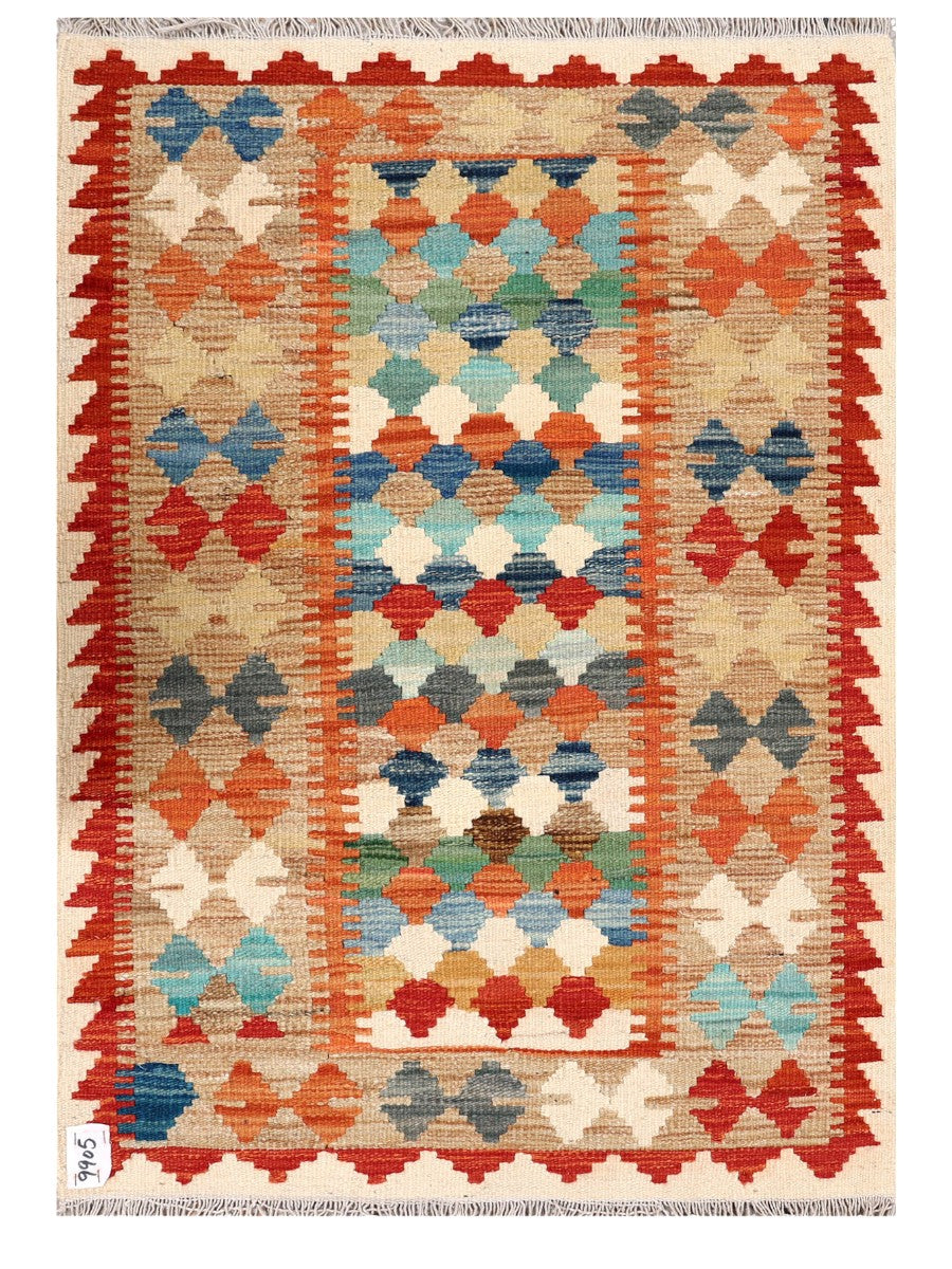 Maimana Afghanistan Kilim Rug - 120 x 84 cm - Handmade