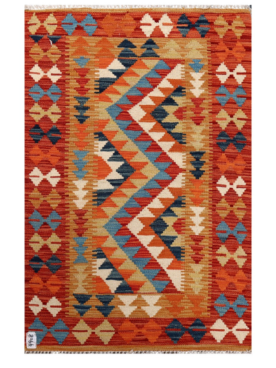 Maimana Afghanistan Kilim Rug - 126 x 82 cm - Handmade