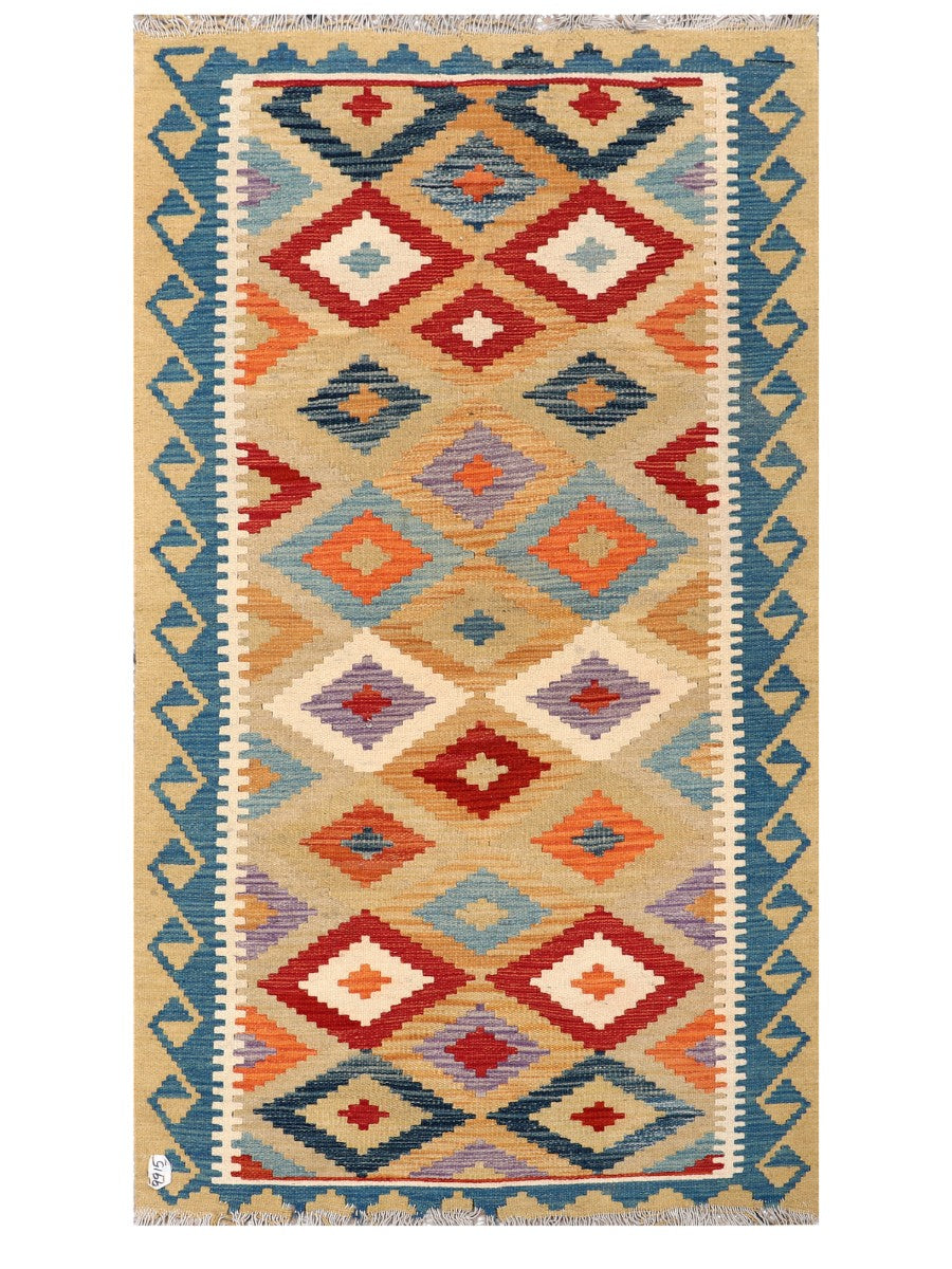 Maimana Afghanistan Kilim Rug - 189 x 107 cm - Handmade
