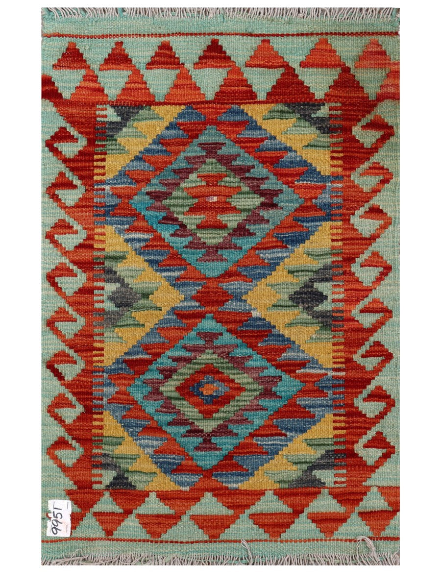 Maimana Afghanistan Kilim Rug - 84 x 54 cm - Handmade