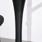 Black metal pedestal base for round bistro table