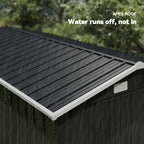 Dark grey apex roof panel with sloped design for rain runoff