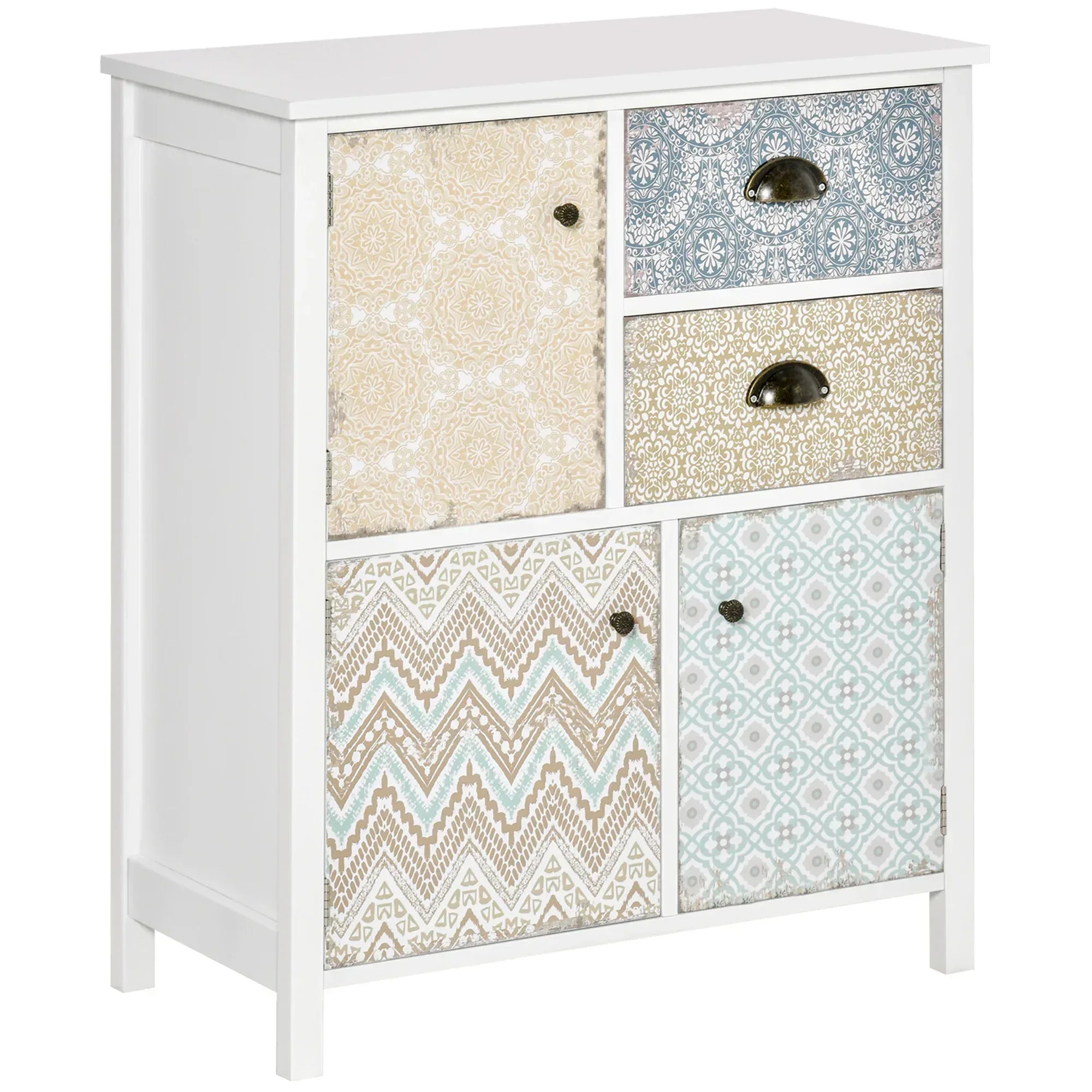Drawer Table Sideboard Multi-purpose Storage Chest Shabby Chic Entryway Living Room Bedroom Furniture Organizer Unit - Bobobiy